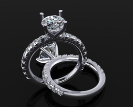 ring 7 jewelry luxury elegant gem gold silver wedding diamond earring bracelet necklaces pendant rhinoceros accessory beauty fashion design jewel rings 3d print model - Mito3D