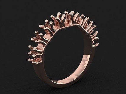 bague 716 or mode beauté diamant mariage bijou bijoux pendentif fiançailles platine imprimable engagement argent gemme fête anneaux 3d print model - Mito3D