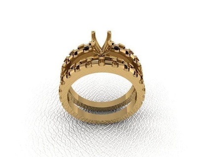 squillare 717 oro moda bellezza diamante nozze gioiello gioielleria pendente anello fidanzamento matrimonio platino stampabile Fidanzamento argento gemma celebrazione anelli 3d print model - Mito3D