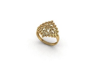 ring 7 gold fashion beauty diamond wedding jewel jewellery jewelry engagem rings 3d print model - Mito3D