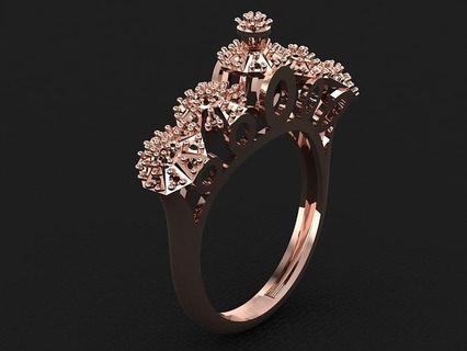 anillo 725 oro Moda belleza diamante Boda joya joyería colgante pendiente compromiso matrimonio platino imprimible plata celebracion moda anillos 3d print model - Mito3D