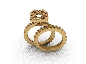 anillo 72 oro Moda belleza diamante Boda joya joyería colgante pendiente compromiso matrimonio platino imprimible plata celebracion 3d print model - Mito3D