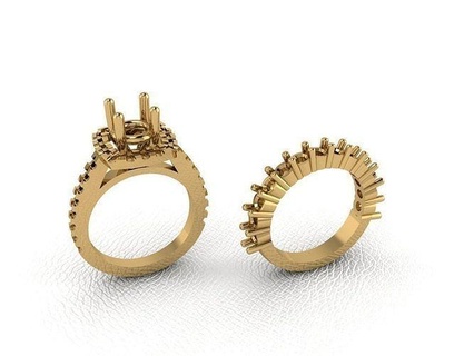 anillo 728 oro Moda belleza diamante Boda joya joyería colgante pendiente compromiso matrimonio platino imprimible plata celebracion anillos 3d print model - Mito3D