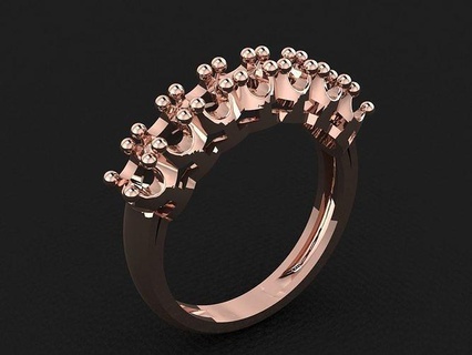 anillo 729 oro Moda belleza diamante Boda joya joyería colgante pendiente compromiso matrimonio platino imprimible plata celebracion moda anillos 3d print model - Mito3D