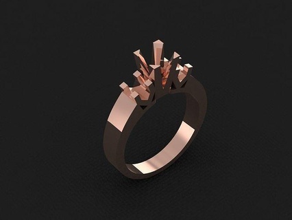 anillo 731 oro Moda belleza diamante Boda joya joyería colgante pendiente compromiso matrimonio platino imprimible plata celebracion moda anillos 3d print model - Mito3D
