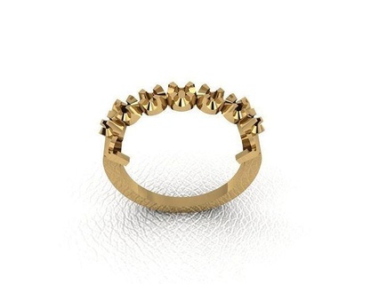 squillare 732 oro moda bellezza diamante nozze gioiello gioielleria pendente anello fidanzamento matrimonio platino stampabile Fidanzamento argento gemma celebrazione anelli 3d print model - Mito3D