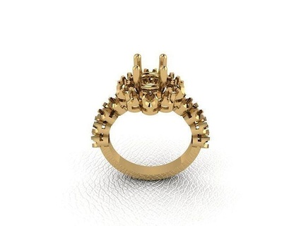 squillare 734 oro moda bellezza diamante nozze gioiello gioielleria pendente anello fidanzamento matrimonio platino stampabile Fidanzamento argento gemma celebrazione anelli 3d print model - Mito3D