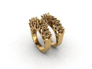 ring 73 gold fashion beauty diamond wedding jewel jewellery jewelry engagem rings 3d print model - Mito3D
