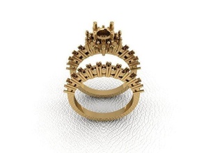 bague 73 or mariage mode beauté diamant bijou bijoux pendentif fiançailles platine imprimable engagement argent gemme fête 3d print model - Mito3D