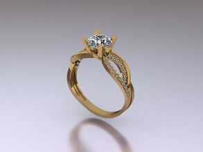 anillo de 73 m la joyería oro moda sterling imprimible y belleza diamante boda el compromiso gem matrimonio joya dedo brillante plata celebración los anillos 3d print model - Mito3D
