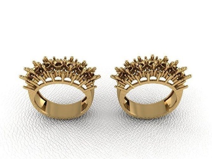 yüzük 742 altın moda güzellik elmas düğün mücevher takı kolye nişan yüzüğü evlilik platin yazdırılabilir gümüş kutlama yüzükler 3d print model - Mito3D