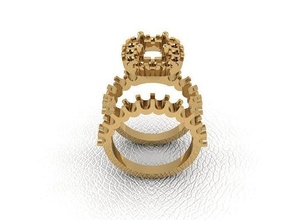bague 74 or mode beauté diamant mariage bijou bijoux pendentif fiançailles platine imprimable engagement argent gemme fête 3d print model - Mito3D