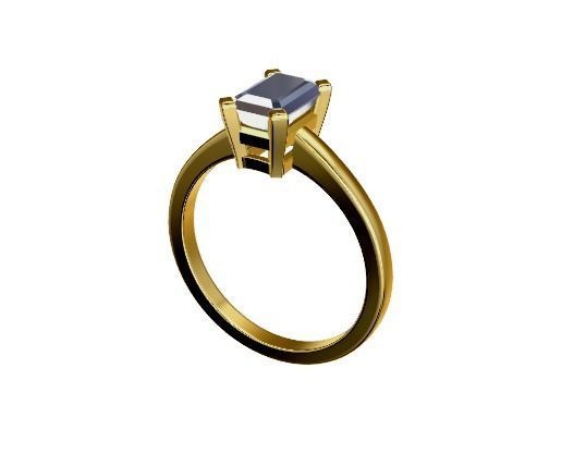 anel 75 ouro jóias o engajamento casamento jóia de diamante noivado luxo gem brilhantes celebração printable aniversário anéis 3D print model - Mito3D