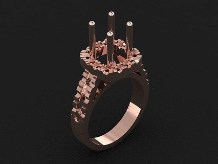 Ring 752 Gold Mode Schönheit Diamant Hochzeit Juwel Schmuck Anhänger Verlobungsring Ehe Platin druckbar Engagement Silber Feier Modering Ringe 3d print model - Mito3D
