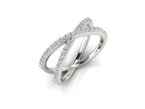 bague 75 bijoux minimal minimalisme anneaux tiffany mode Etats Unis Canada or gemme brillant argent mariage engagement 3d print model - Mito3D