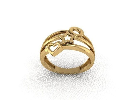 Ring 753 Gold Mode Schönheit Diamant Hochzeit Juwel Schmuck Anhänger Verlobungsring Ehe Platin druckbar Engagement Silber Feier Ringe 3d print model - Mito3D