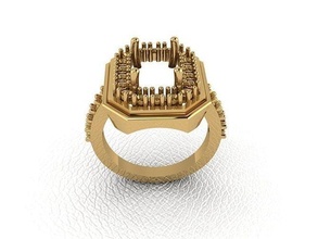 squillare 75 oro moda bellezza diamante nozze gioiello gioielleria pendente anello fidanzamento matrimonio platino stampabile Fidanzamento argento gemma celebrazione 3d print model - Mito3D