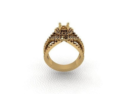 bague 78 or mode beauté diamant mariage bijou bijoux pendentif fiançailles platine imprimable engagement argent gemme fête anneaux 3d print model - Mito3D