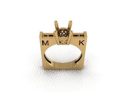 bague 785 or mode beauté diamant mariage bijou bijoux pendentif fiançailles platine imprimable engagement argent gemme fête anneaux 3d print model - Mito3D