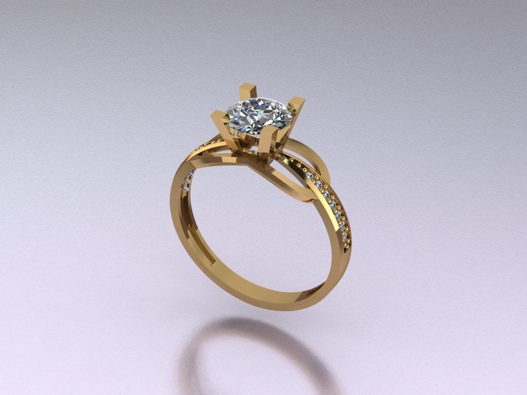 ring 79 m Schmuck gold Mode-ring sterling bedruckbar ist Mode-Schönheit Diamant-ring Hochzeit engagement Juwel Silber solitaire cad diamond engagem solitair Ringe 3D print model - Mito3D