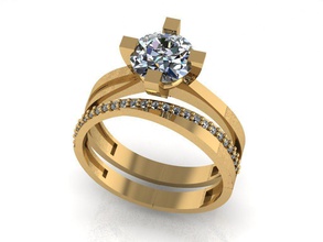 ring 7 m jewelry gold engagement wedding platinum luxury shining fashion diamond brilliant gem printable beauty brillant elegant diamant sapphire rings 3d print model - Mito3D