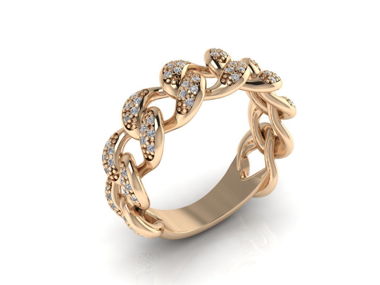 anello 81 diamante matrimonio gemma sposa da catena cubian di fidanzamento gioiello stampabile diamanti gioielli oro moda lusso nuovo anelli 3D print model - Mito3D