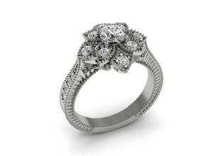 anillo de 82 el diamante gem la joyería moda compromiso lujo imprimible boda novia plata 3d oro los anillos 3d print model - Mito3D