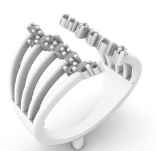 anillo 8 joyería joya oro imprimible Moda platino compromiso Boda libra esterlina diamante plata anillos 3d print model - Mito3D