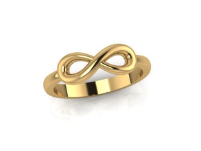 ring 8 jewelry gold jewel jewellery rings infinity 3d print model - Mito3D