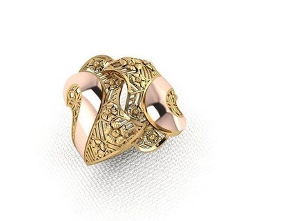 anillo 83 joyería joya oro imprimible plata diamante platino Boda vestir enganchar pulsera collar anillos oreja soliter esposas 3d print model - Mito3D