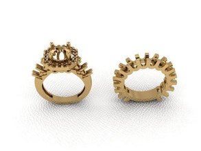 anillo 8 compromiso anillos oro moda belleza diamante boda joya joyería colgante pendiente matrimonio platino imprimible plata celebracion 3d print model - Mito3D