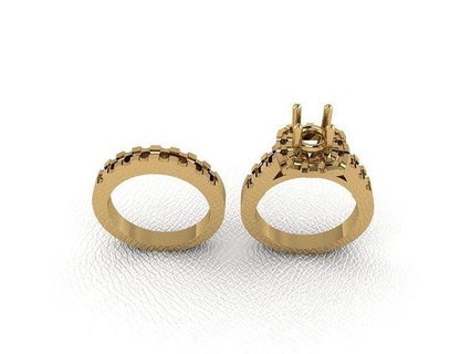 anillo 853 oro Moda belleza diamante Boda joya joyería colgante pendiente compromiso matrimonio platino imprimible plata celebracion anillos 3d print model - Mito3D