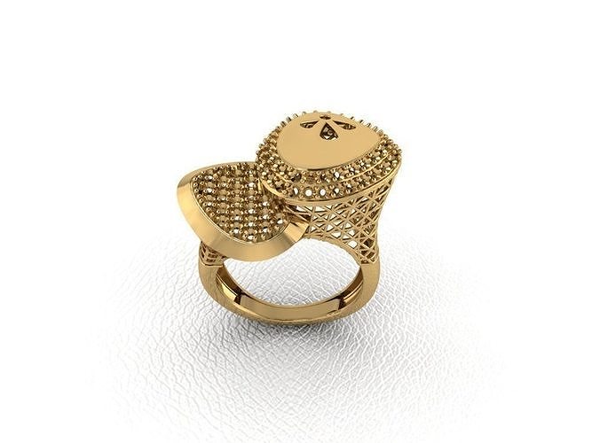 squillare 859 oro moda bellezza diamante nozze gioiello gioielleria pendente anello fidanzamento matrimonio platino stampabile Fidanzamento argento gemma celebrazione anelli 3D print model - Mito3D