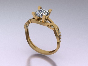 anello di 85 m gioielli oro moda la sterlina stampabile e bellezza diamanti matrimonio nozze fidanzamento gioiello solitaire vintag diamante cad engagem zaffiro anelli 3d print model - Mito3D