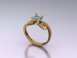 anneau de 86 m bijoux or l'anneau mode la livre sterling imprimable beauté bague en diamant mariage l'engagement d'argent joyau fiançailles gem brillant luxe le platine les anneaux 3d print model - Mito3D