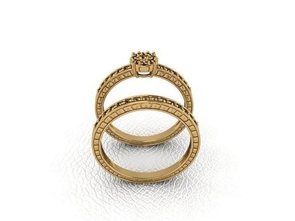 squillare 874 oro moda bellezza diamante nozze gioiello gioielleria pendente anello fidanzamento matrimonio platino stampabile Fidanzamento argento gemma celebrazione anelli 3d print model - Mito3D