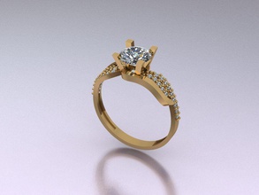 ring 87 m jewelry gold engagement wedding gem jewel diamond printable sterling jewellery white luxury fashion beauty print printing apparel platinum silver rings 3d print model - Mito3D