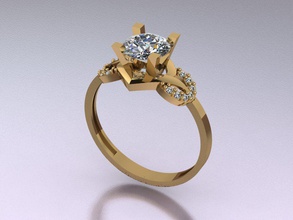 anillo de 89 m la joyería oro compromiso boda gem joya imprimible diamante plata moda engagem el cad sterling y belleza zafiro los anillos 3d print model - Mito3D