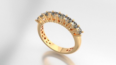 anillo de 8 piedras la joyería amor lujo boda compromiso moda plata imprimible blanco sterling diamante oro el romance calzado y belleza ropa joya los anillos 3d print model - Mito3D