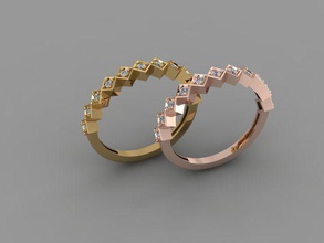 bague 8y bijoux le platine gem pendentif or d'argent joyau de l'anneau diamant les anneaux la mode imprimable doigt brillant beauté collier l'engagement saphir ruby 3d print model - Mito3D