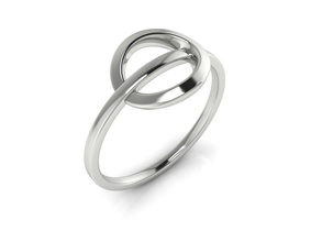 bague 90 minimalisme or argent bijoux imprimable engagement mode mariage luxe facile lumière marque anneaux cercle 3d print model - Mito3D