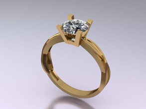 yüzük 90 m takı altın moda sterling yazdırılabilir güzellik elmas düğün yüzüğü nişan mücevher solitaire giyim cad engagem sürücü 3d print model - Mito3D