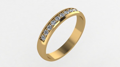 ring 9 jewelry diamond beauty jewel silver gold jewellery accessory rings fashion apparel engagement gem gemstone luxury printable platinum brilliant 3d print model - Mito3D