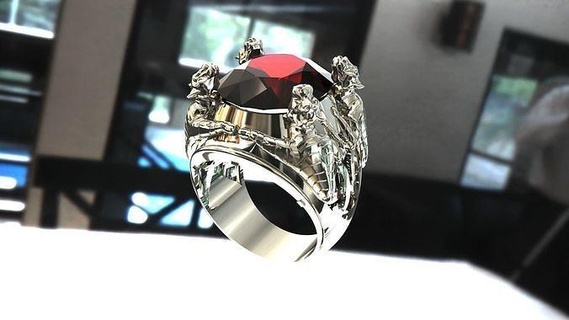 ring 92 gold jewelry diamond jewellery wedding fashion rings 3d print model - Mito3D