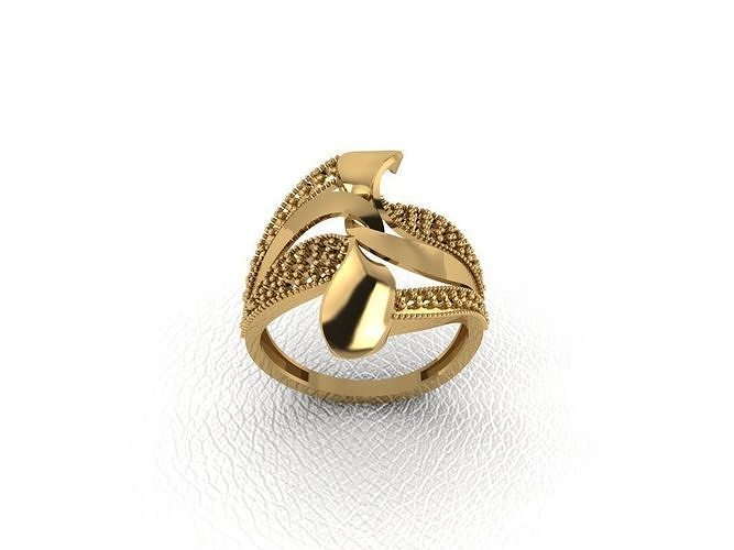 bague 9 or mode beauté diamant mariage bijou bijoux pendentif fiançailles platine imprimable engagement argent gemme fête anneaux 3D print model - Mito3D