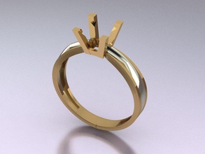 anel de 92 m jóias ouro da forma sterling printable moda beleza diamante casamento o engajamento platina jóia prata noivado gem dedo brilhantes anéis 3d print model - Mito3D