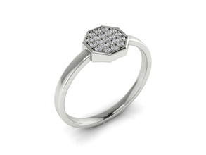 squillare 93b minimalismo minimalizm oro argento gioielleria stampabile fidanzamento moda nozze lusso facile luce marca ottagono anelli 3d print model - Mito3D