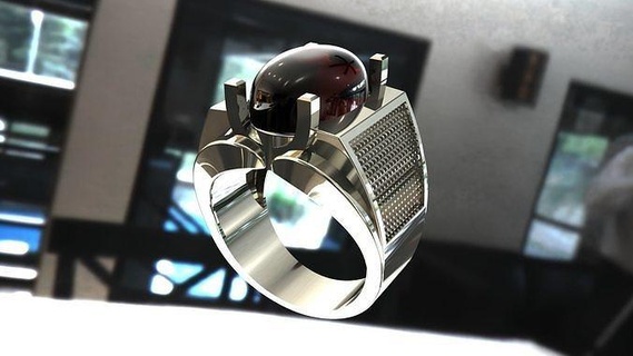 anillo 94 joyería joya plata diamante libra esterlina anillos 3d print model - Mito3D