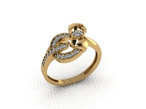 ring 94 gold fashion beauty diamond wedding jewel jewellery jewelry engagem rings 3d print model - Mito3D