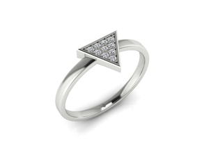 bague 94b de l'anneau le minimalisme minimalizm or d'argent bijoux imprimable l'engagement anneau mode la en mariage luxe facile lumière marque nouvelles triangle diamant les anneaux 3d print model - Mito3D